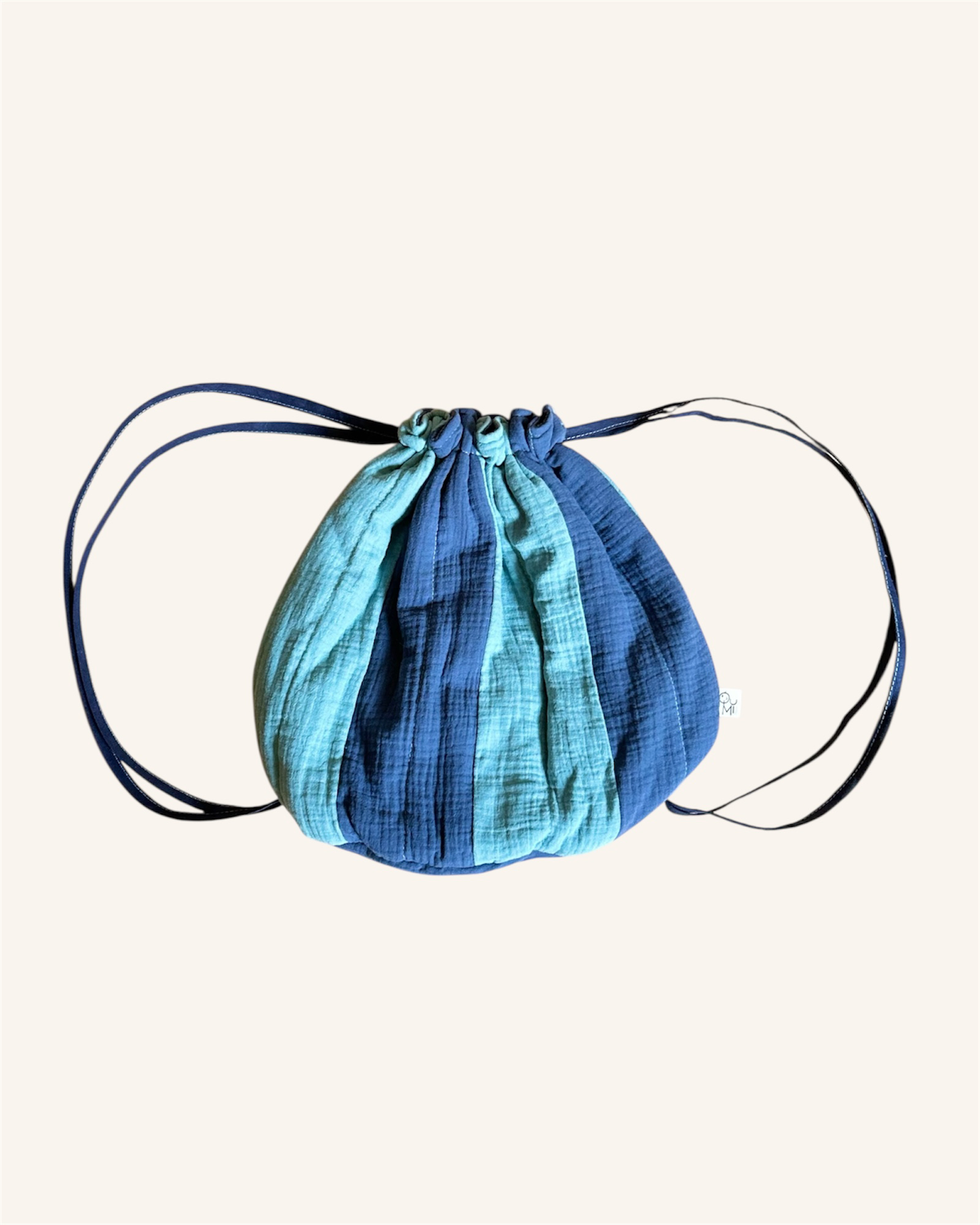 Mochila bicolor infantil de algodón orgánico