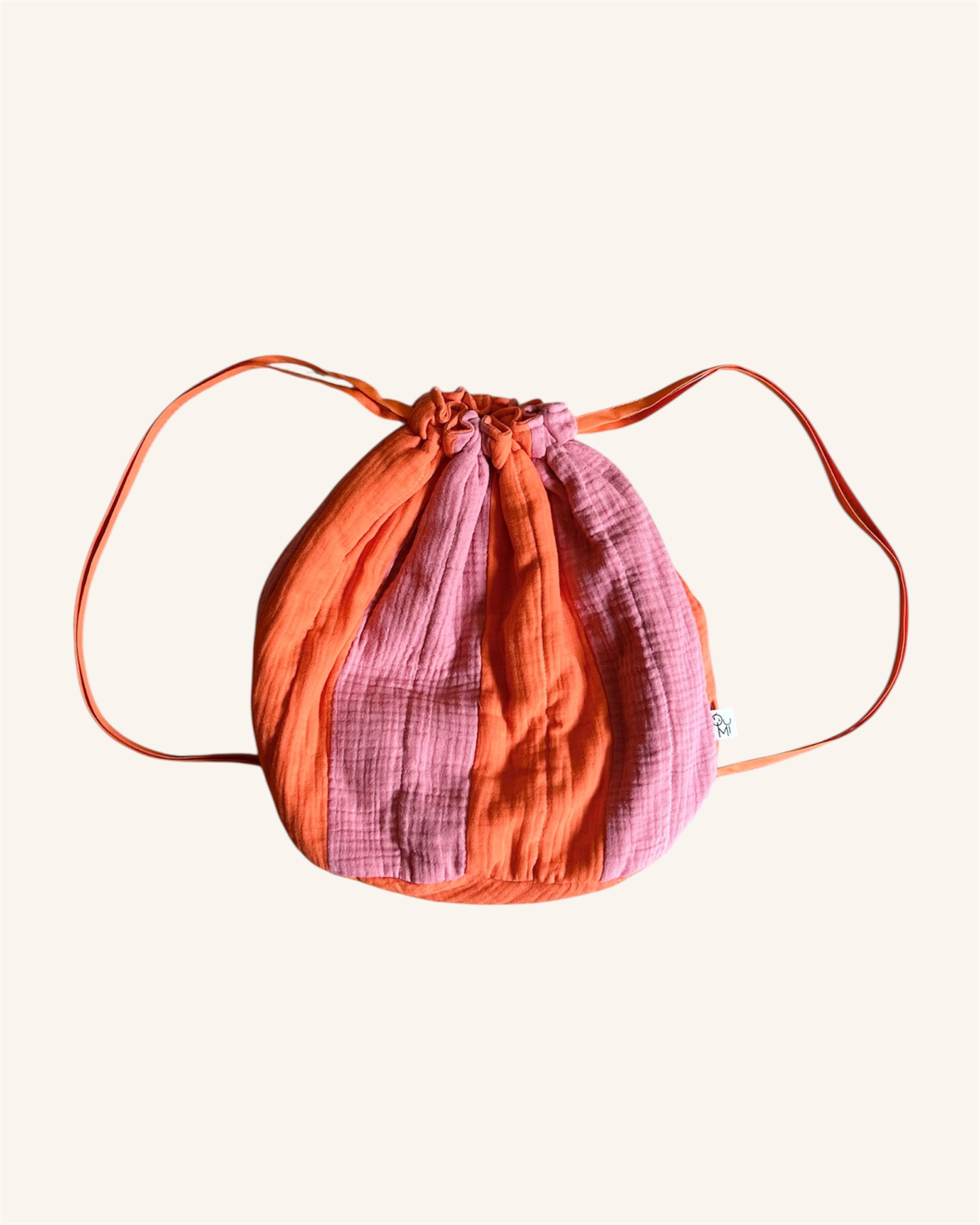 Mochila bicolor infantil de algodón orgánico