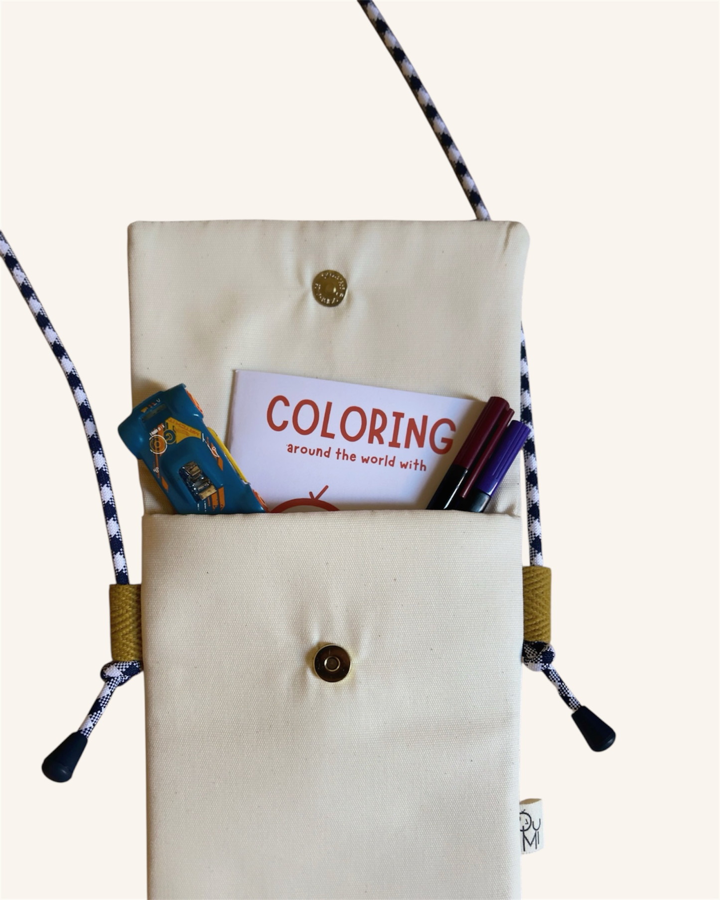 Mini bandolera cruzada de algodón orgánico