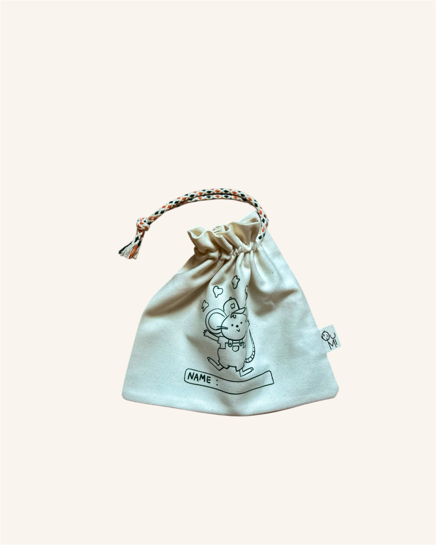 Bolsita guarda dientes de algodón orgánico