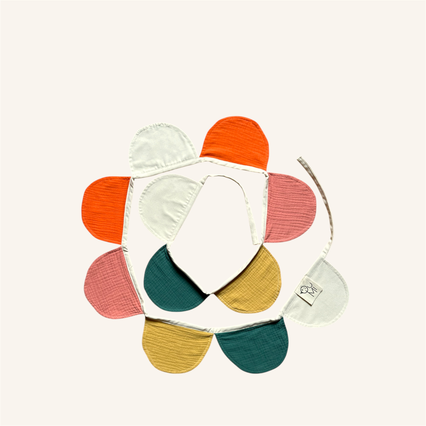 Guirnalda decorativa con 11 banderines coloridos
