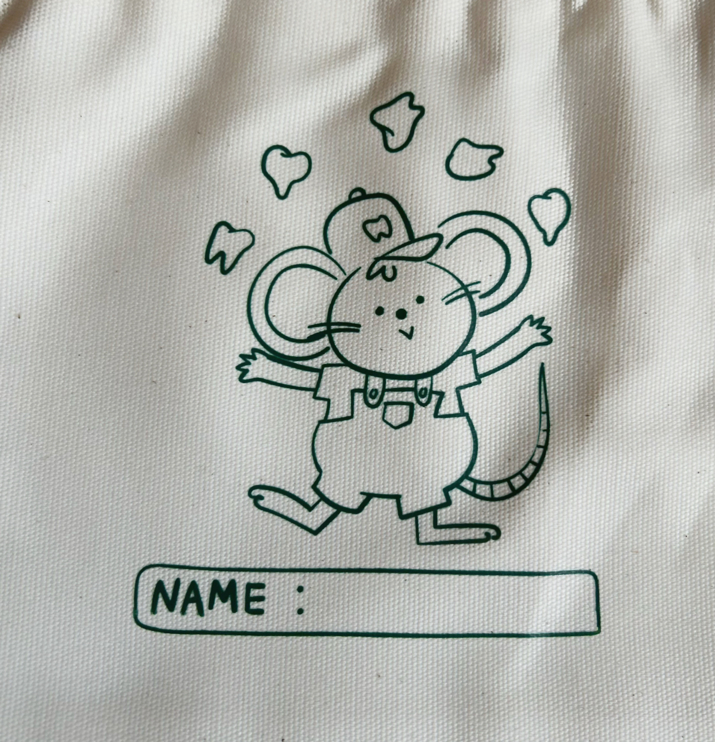 Bolsita guarda dientes de algodón orgánico